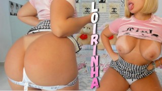 Hot Big Boobs Blonde JOI jerk off instructions dirty talking while twerking and sucking the dildo