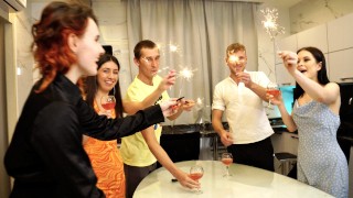 Students Celebrate New Year With Hot Big Orgy